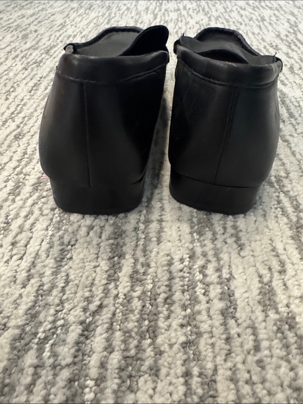 Black Leather Slip-On Moccasin Loafers - Picture 6 of 8